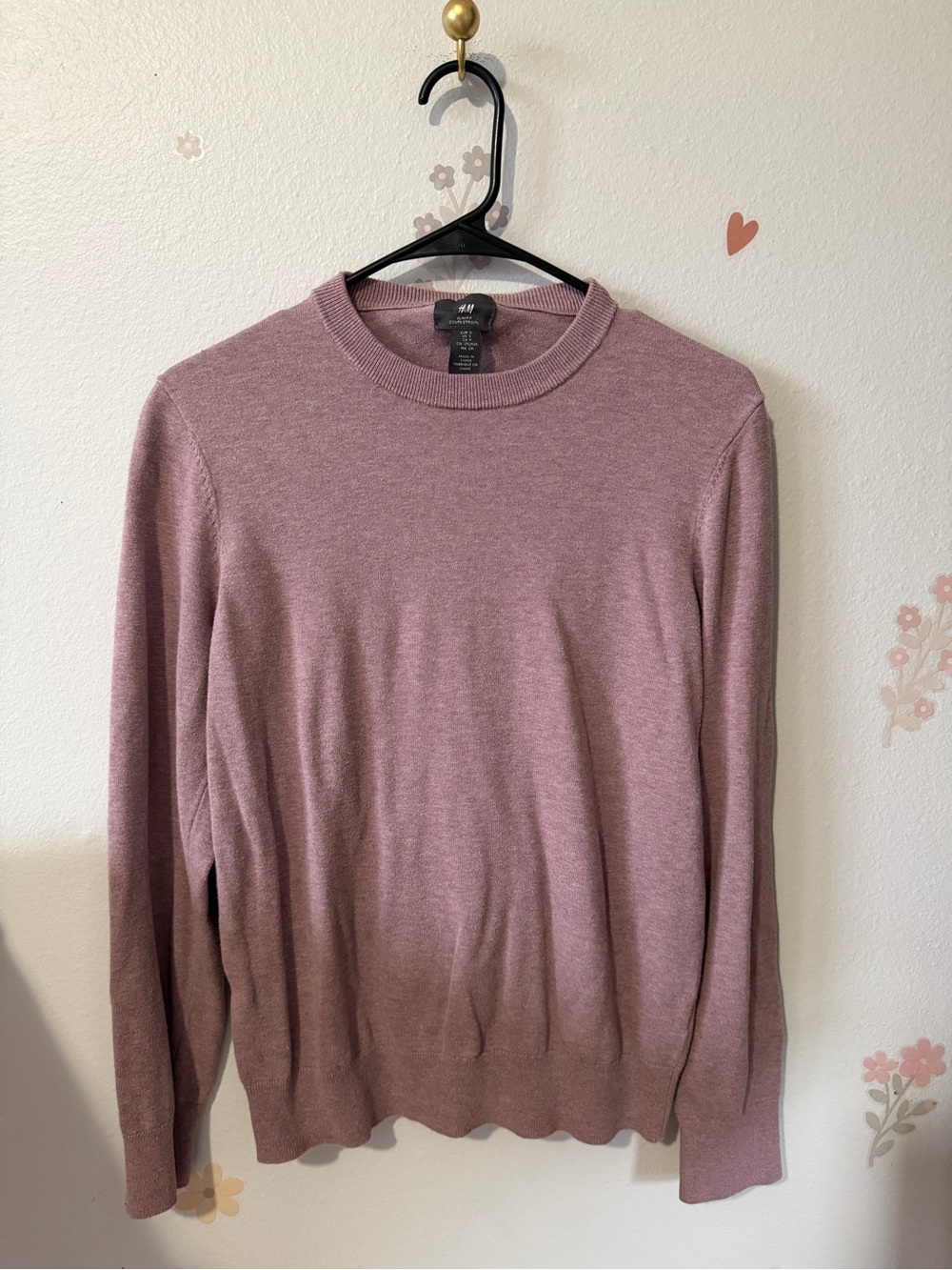 H&M Women's Dusty Rose Crewneck Sweater